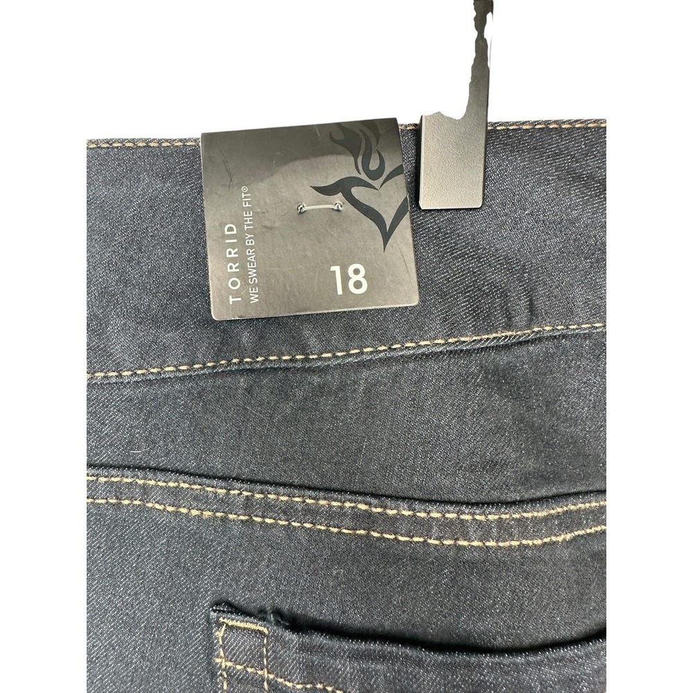 NEW Torrid Stiletto Jeggings 18 Dark Indigo Ankle Zip High Rise Skinny Jeans - Picture 7 of 10